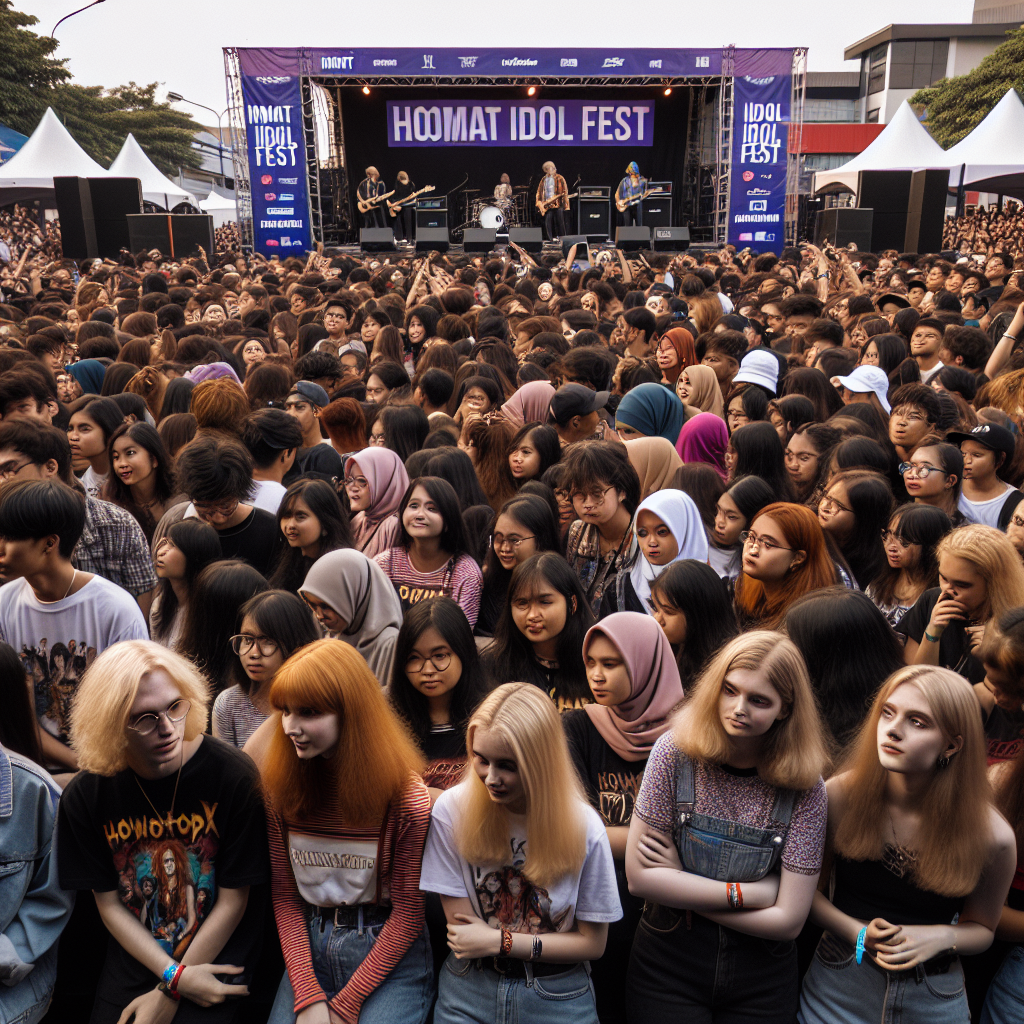 Crowd at Homat Idol Fest with HowtoTopX